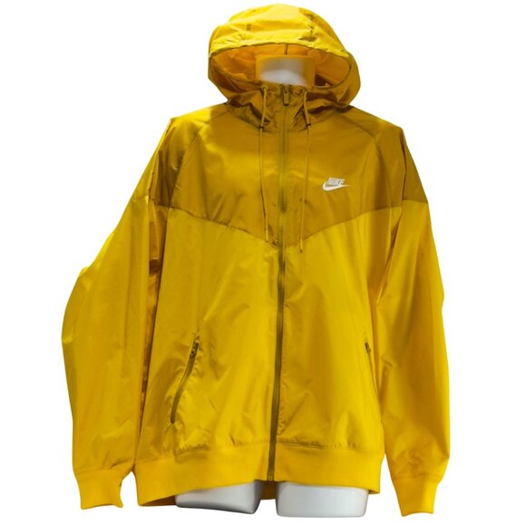Nike XL Yellow Hooded Windbreaker Jacket - Picture 1 of 11